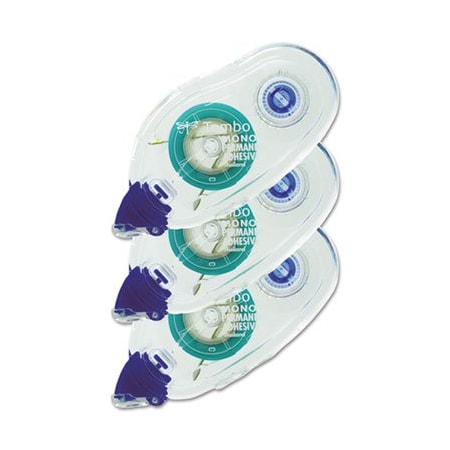 American Tombow Tombow, PERMANENT ADHESIVE REFILL, 0.33in X 39.33 FT, DRIES WHITE, 3PK 62207